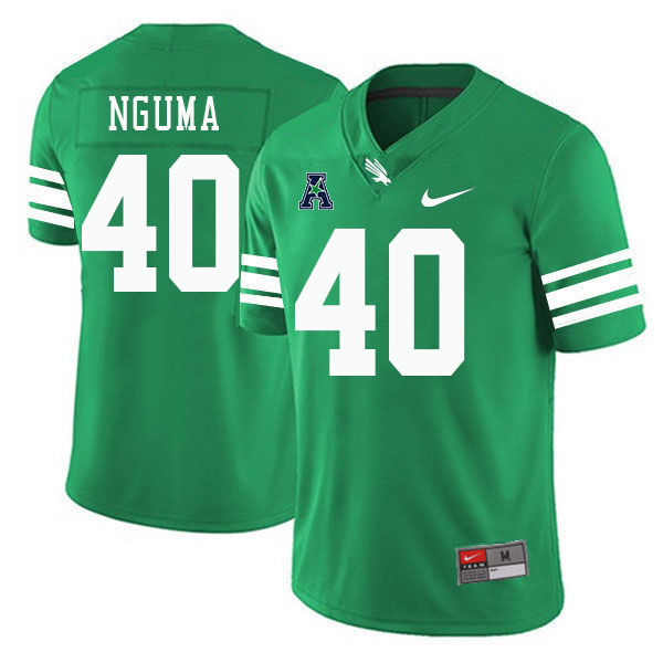 #40 Kali Nguma North Texas Mean Green College Football Jerseys Stitched-Green